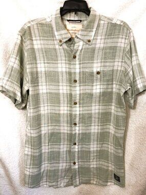 Weatherproof Vintage brand short sleeved plaid button up shirt NWT Men's Size S